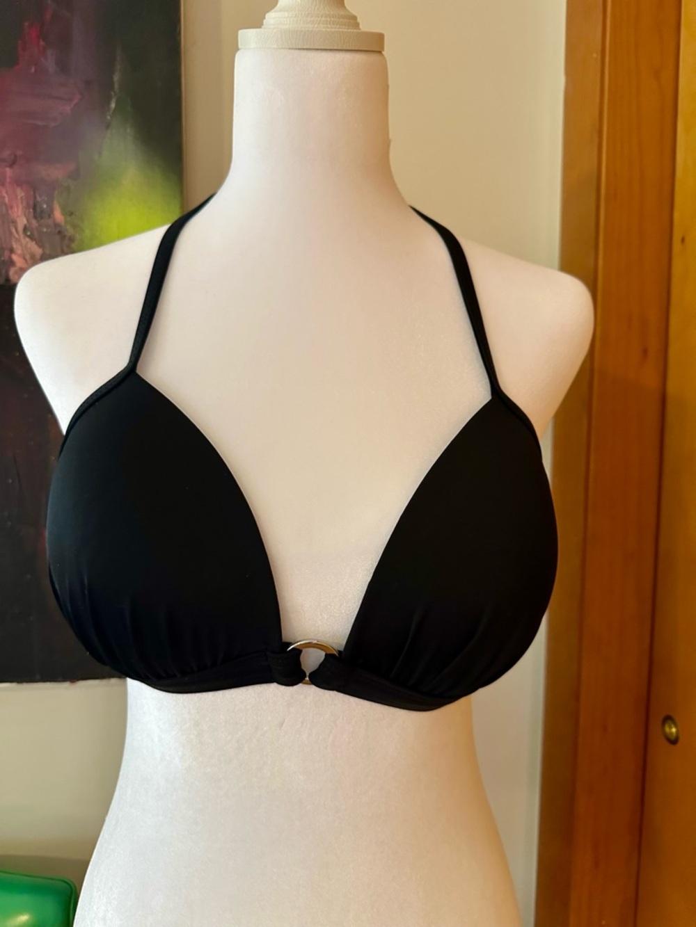 VENUS Black Halter Swim Top